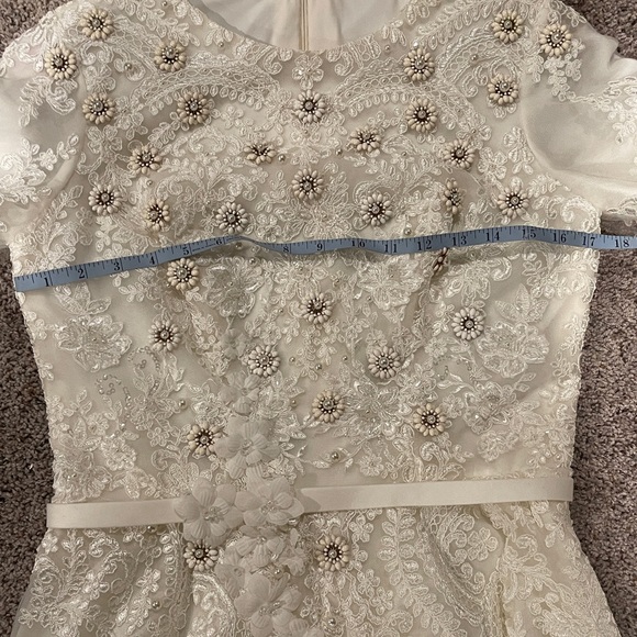 TEUTA MATOSHI Brand new never worn beautiful custom made white Gown PROM WEDDING - Picture 10 of 16